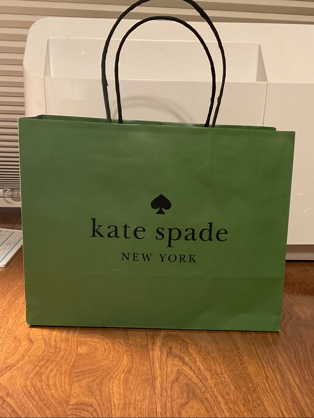 Kate Spade New York Green Paper Shopping Bag